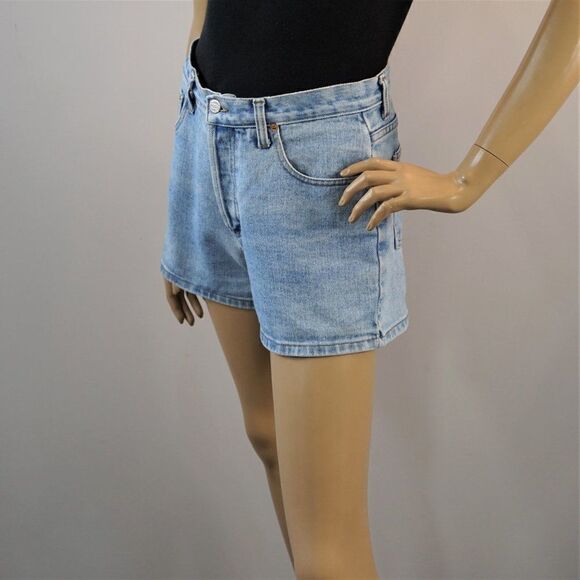 Vintage Denim Jean Shorts Steel Denim Button Fly High Waisted Made in USA - Picture 8 of 13